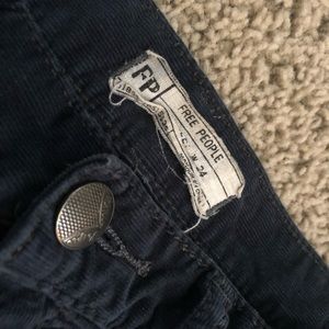 Blue corduroy skinny jeans Free People
